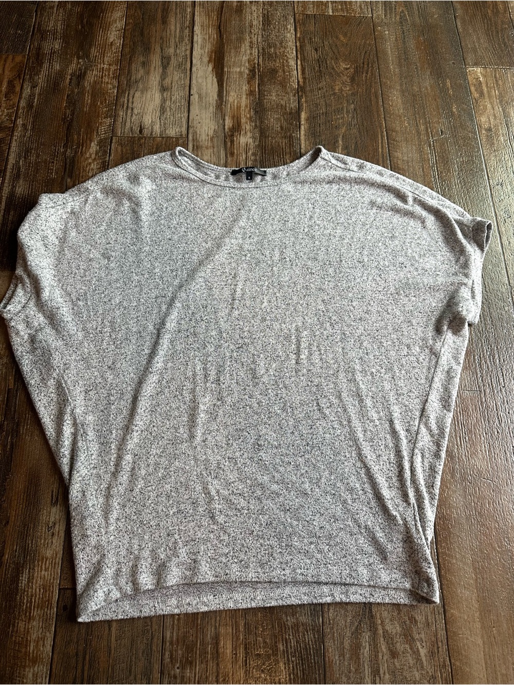 Quince Knit Crew Neck Short Sleeve Pullover Office Work Shirt Top Womens Size S